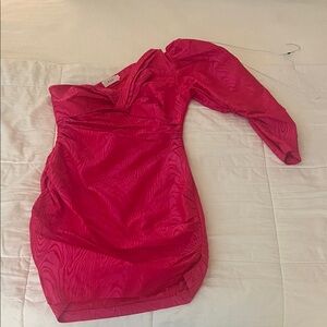 A.L.C. Vibrant Pink One-Shoulder Dress